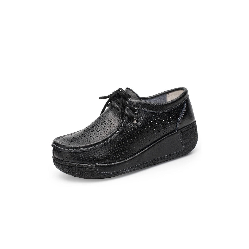 Loafer aus Leder mit Plateausohle für Damen