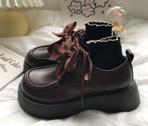 Loafer mit Schleife und dicker Sohle