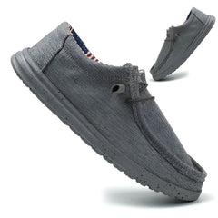 Sommer-Loafer aus Stoff für Herren, Grau
