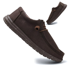 Sommer-Loafer aus Stoff für Herren, Braun