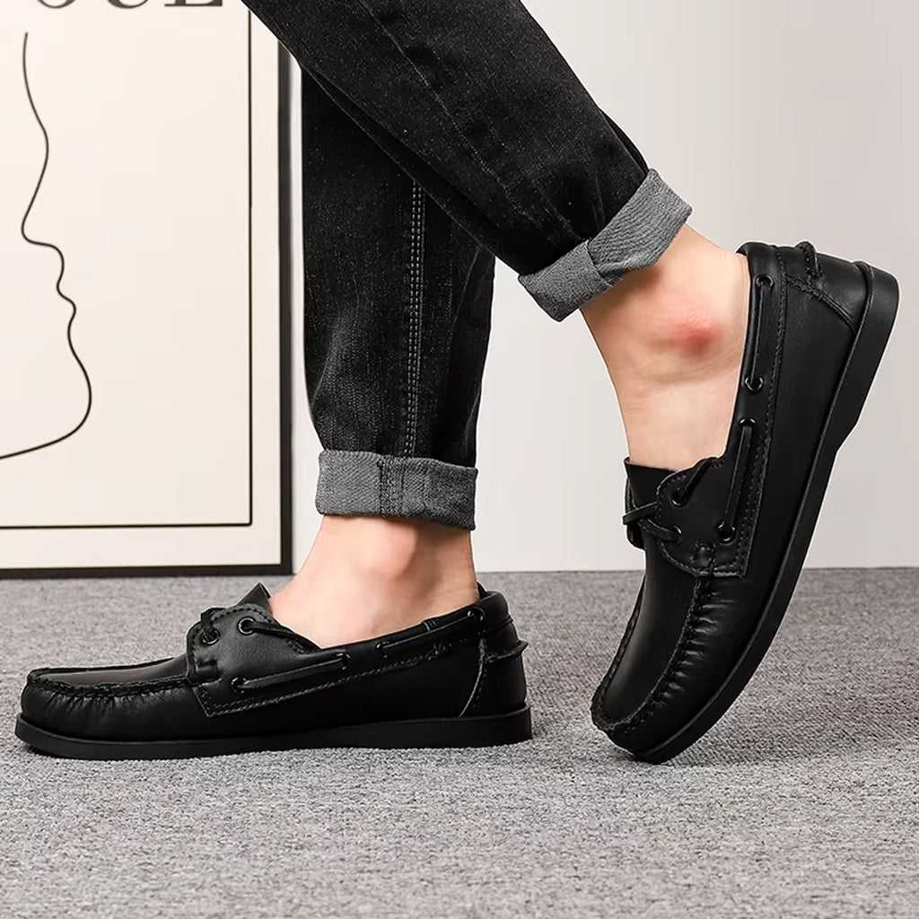 Bootsschuh-Mokassin aus Leder für Herren