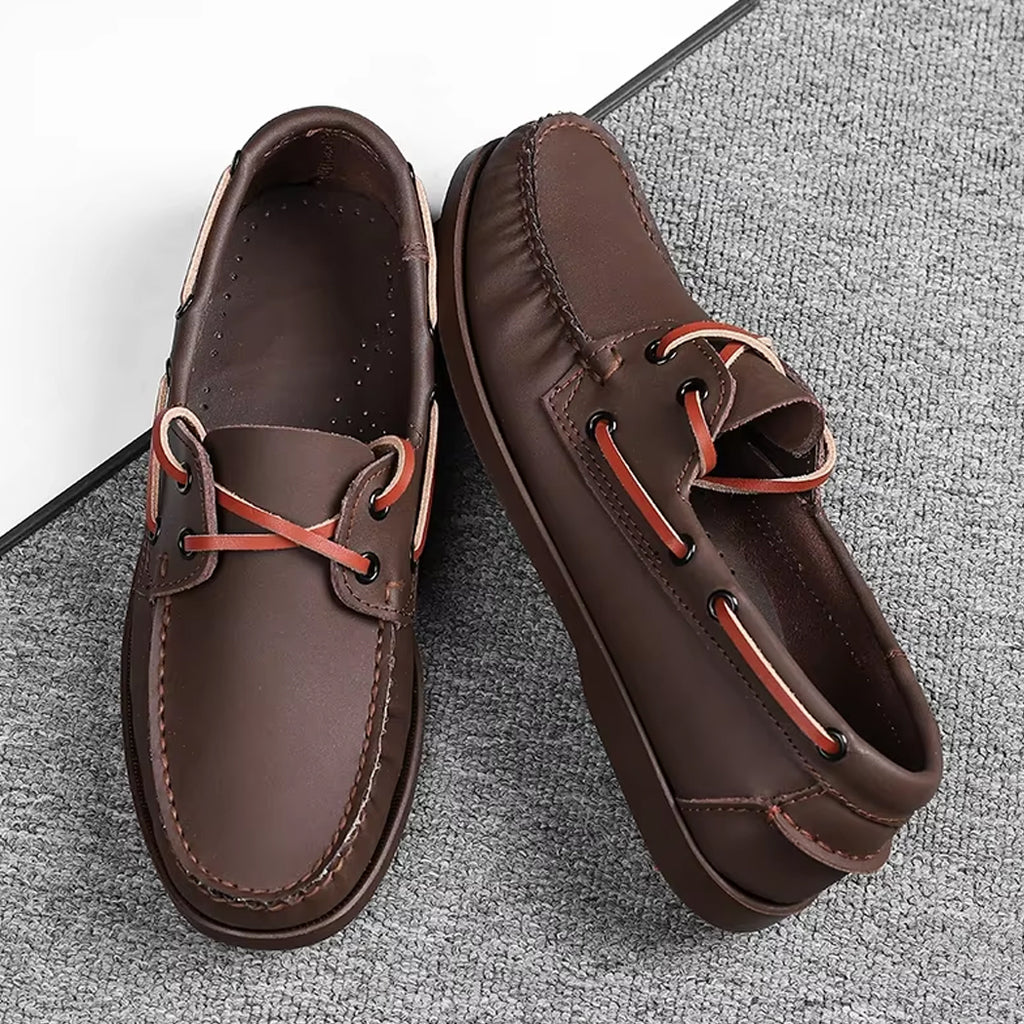 Bootsschuh-Mokassin aus Leder für Herren