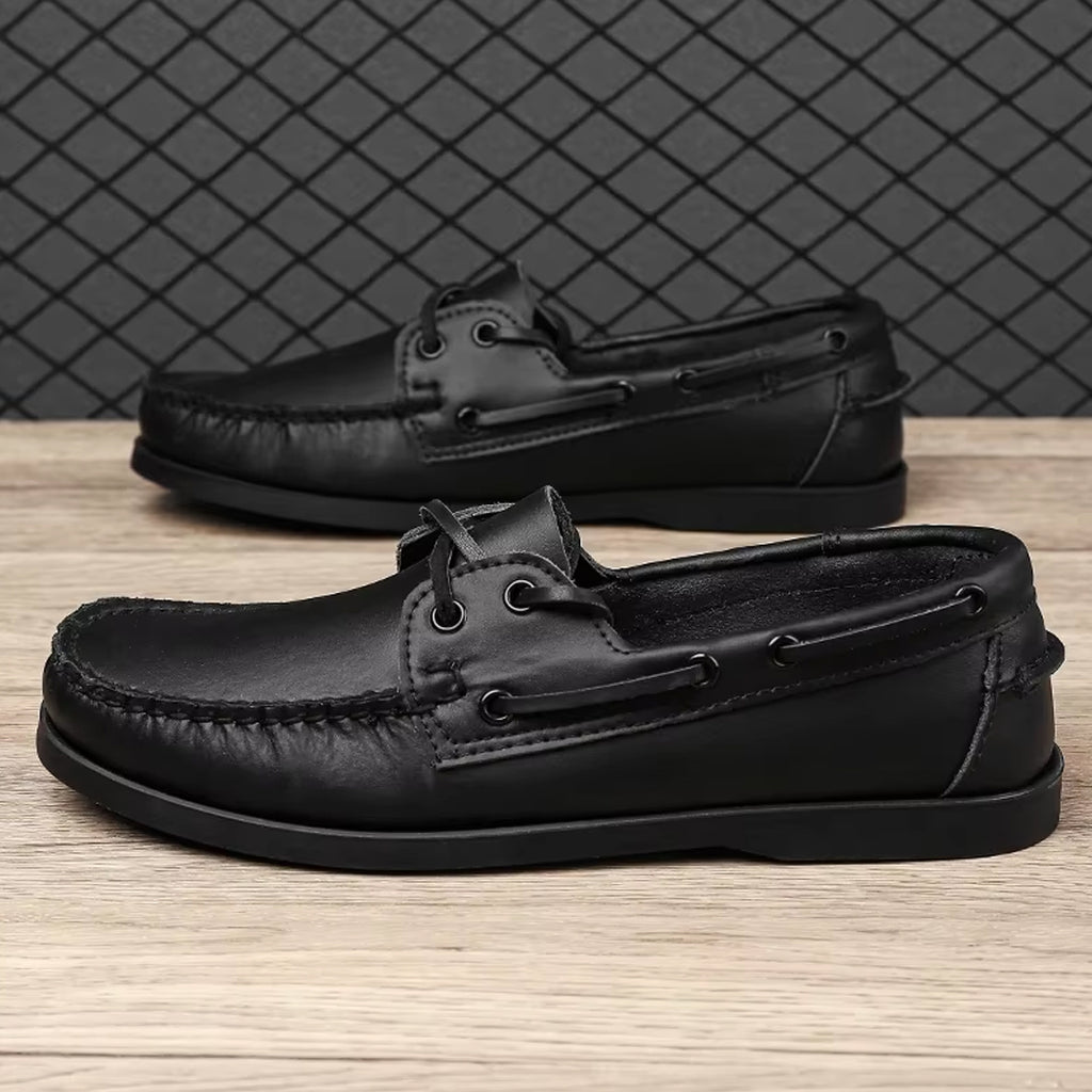 Bootsschuh-Mokassin aus Leder für Herren