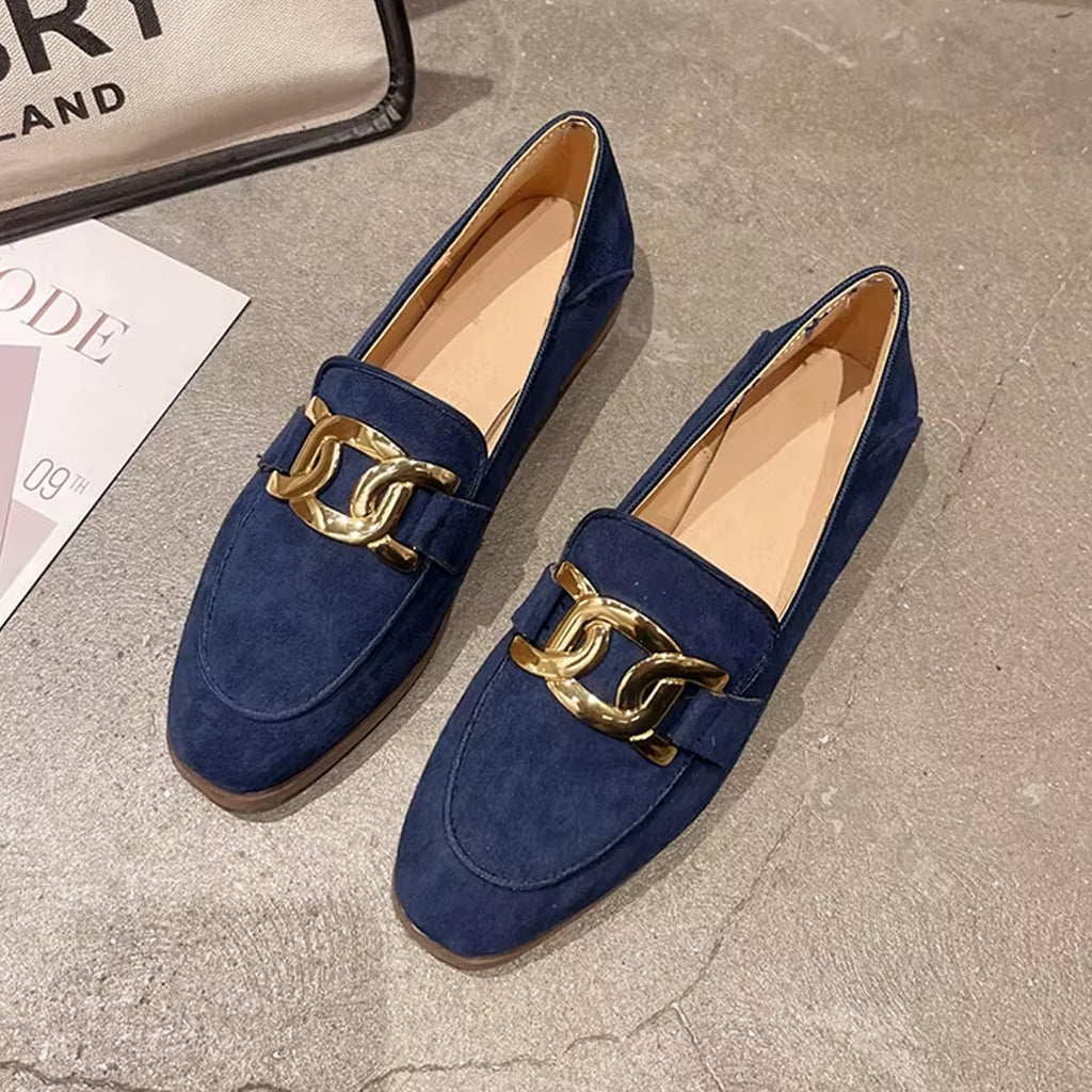 Loafer mit Schnalle im Vintage-Stil für Damen