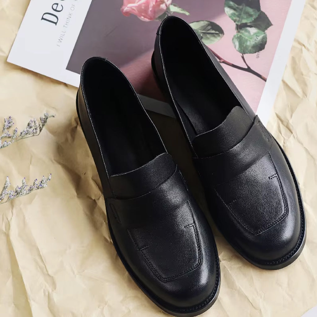 Eleganter klassischer Leder-Loafer für Damen