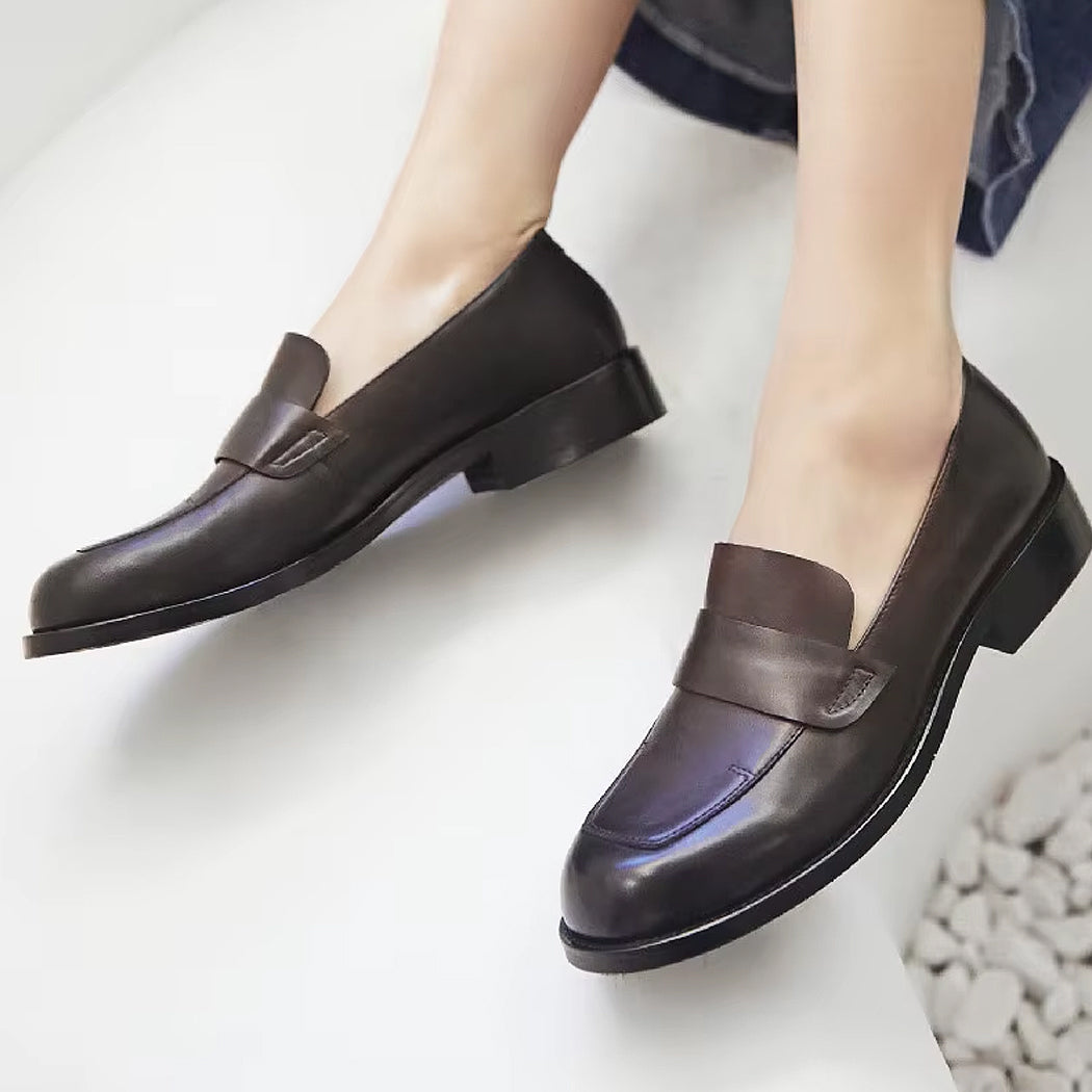 Eleganter klassischer Leder-Loafer für Damen