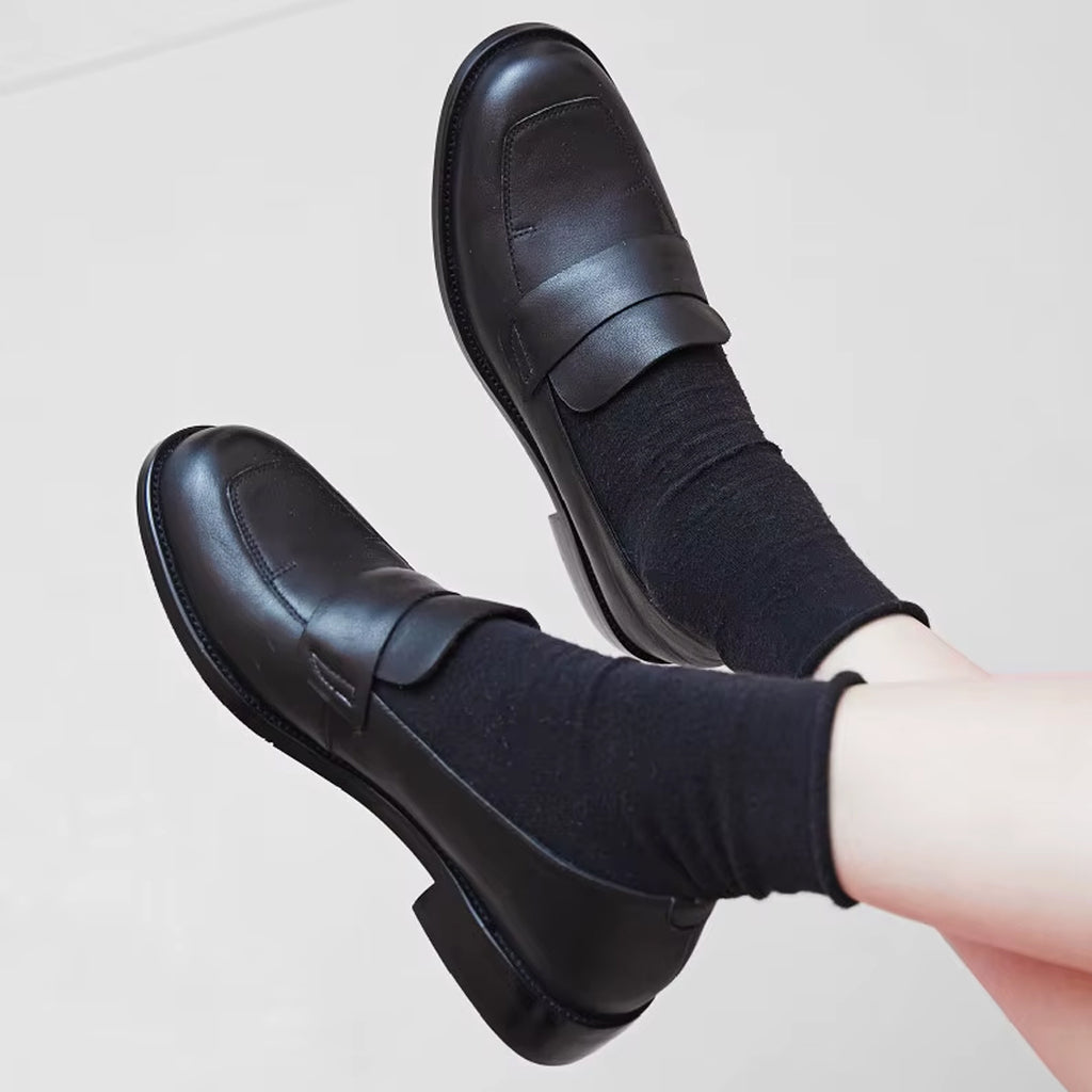 Eleganter klassischer Leder-Loafer für Damen