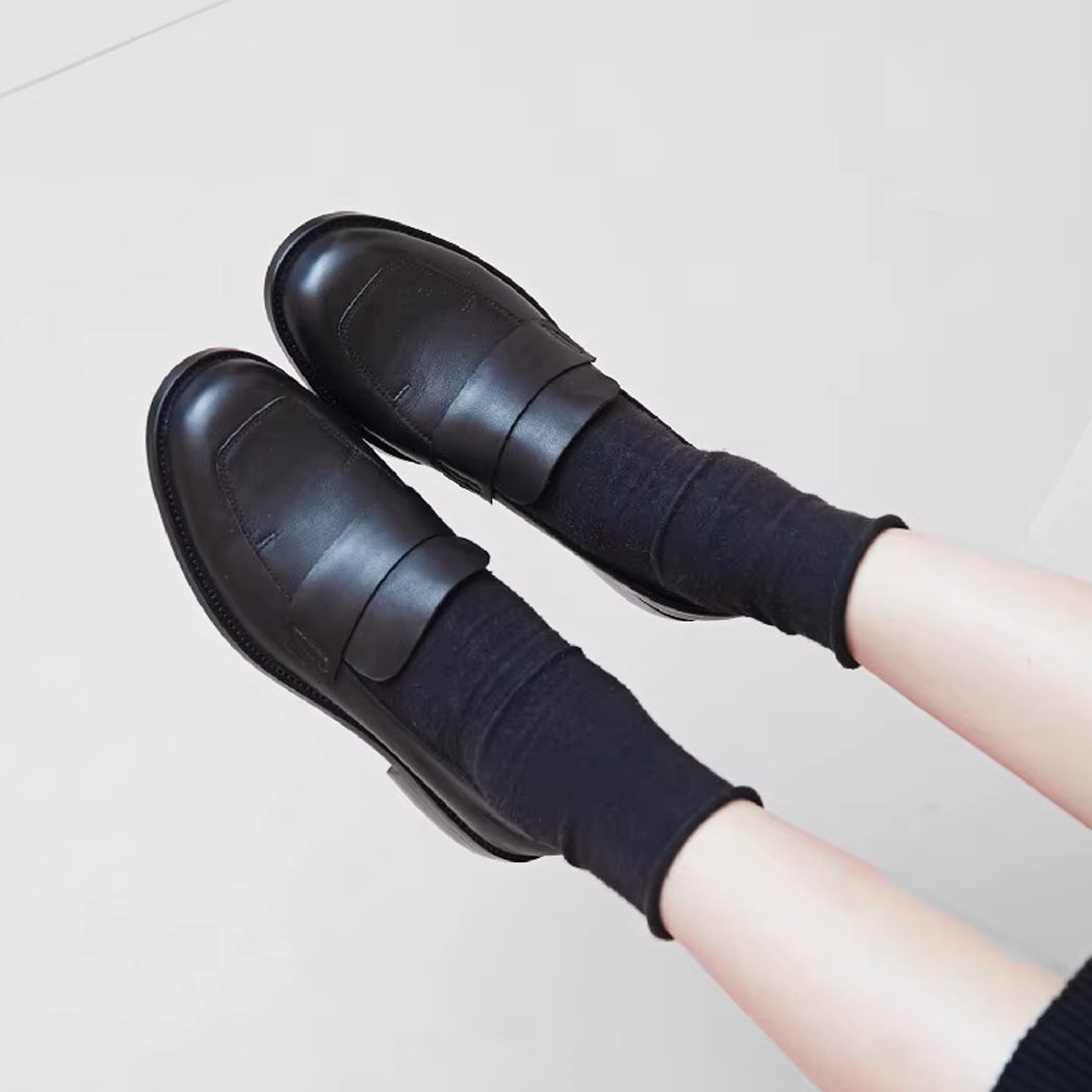 Eleganter klassischer Leder-Loafer für Damen