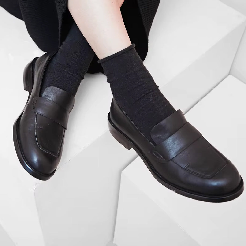 Eleganter klassischer Leder-Loafer für Damen