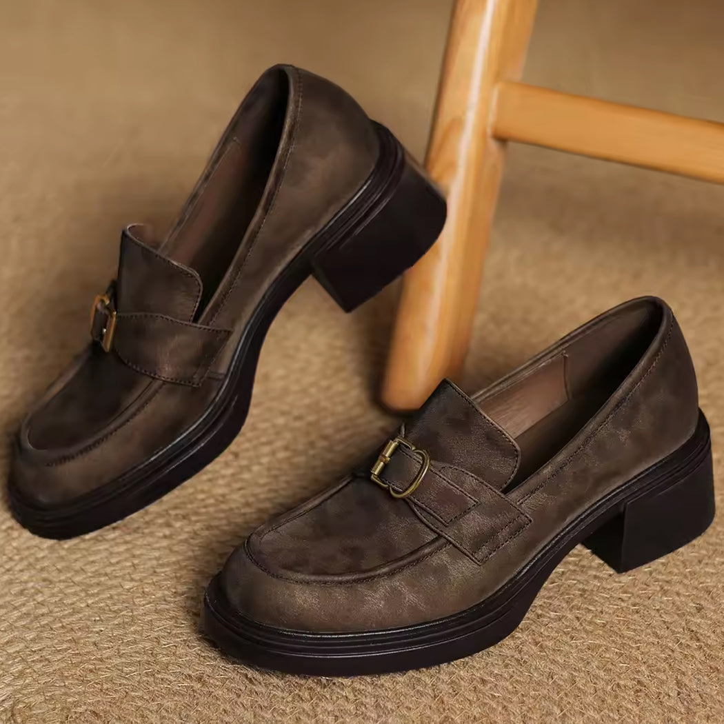 Leoparden-Loafer aus Leder