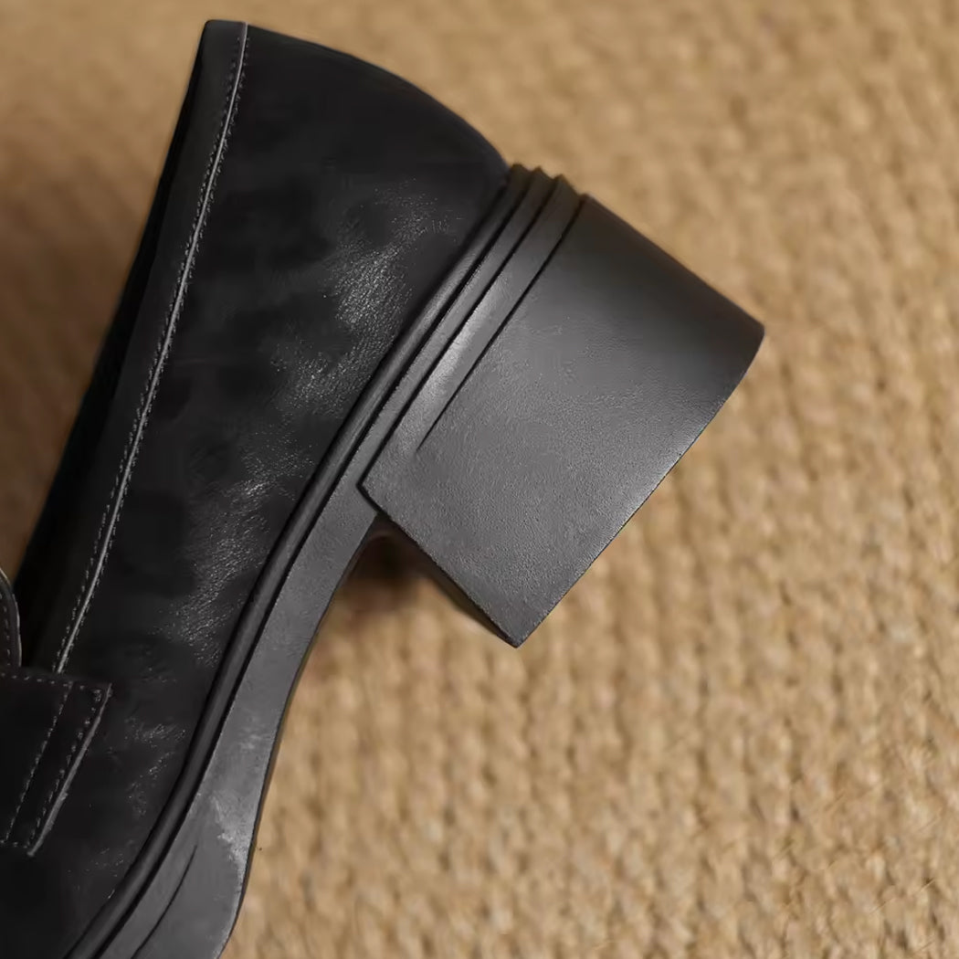 Leoparden-Loafer aus Leder