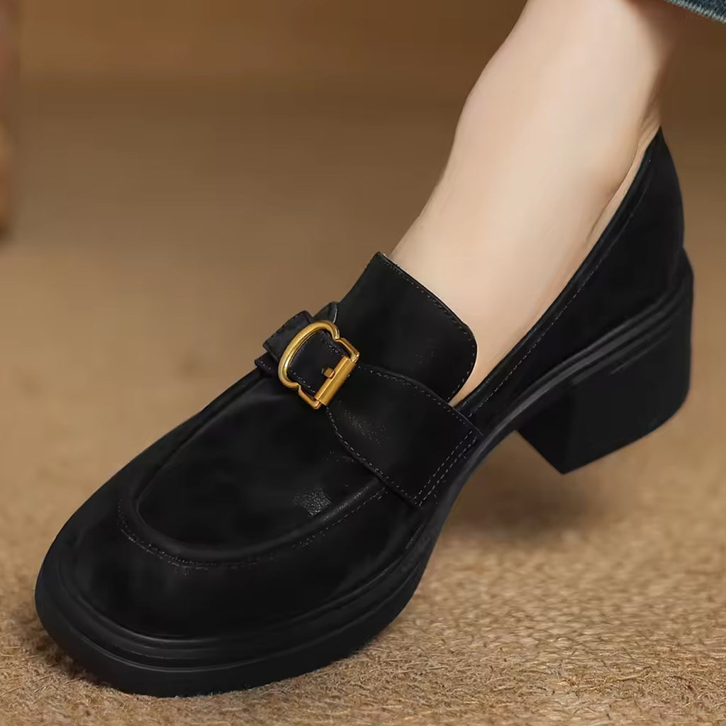 Leoparden-Loafer aus Leder