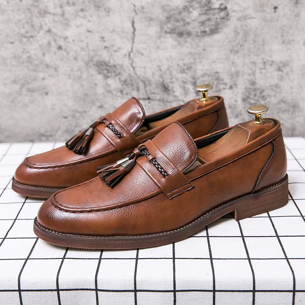 Eleganter Leder-Loafer mit Quaste für Herren