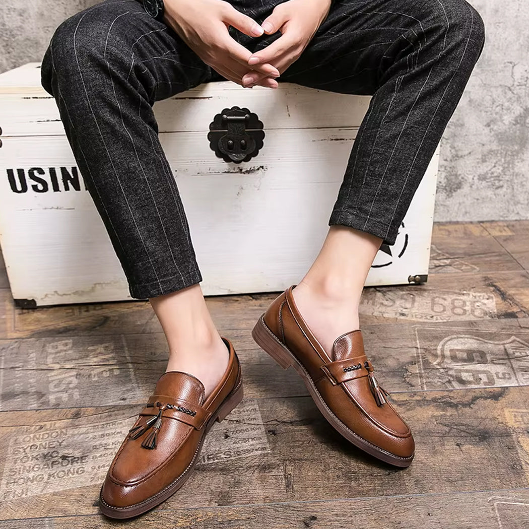 Eleganter Leder-Loafer mit Quaste für Herren