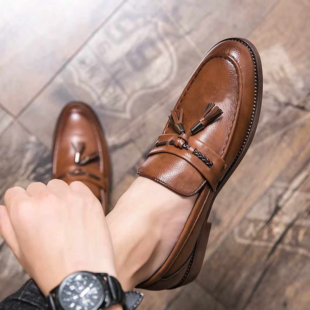 Eleganter Leder-Loafer mit Quaste für Herren