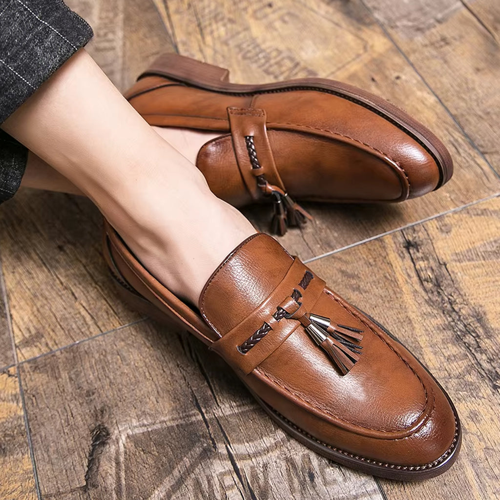 Eleganter Leder-Loafer mit Quaste für Herren