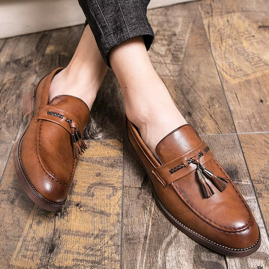 Eleganter Leder-Loafer mit Quaste für Herren