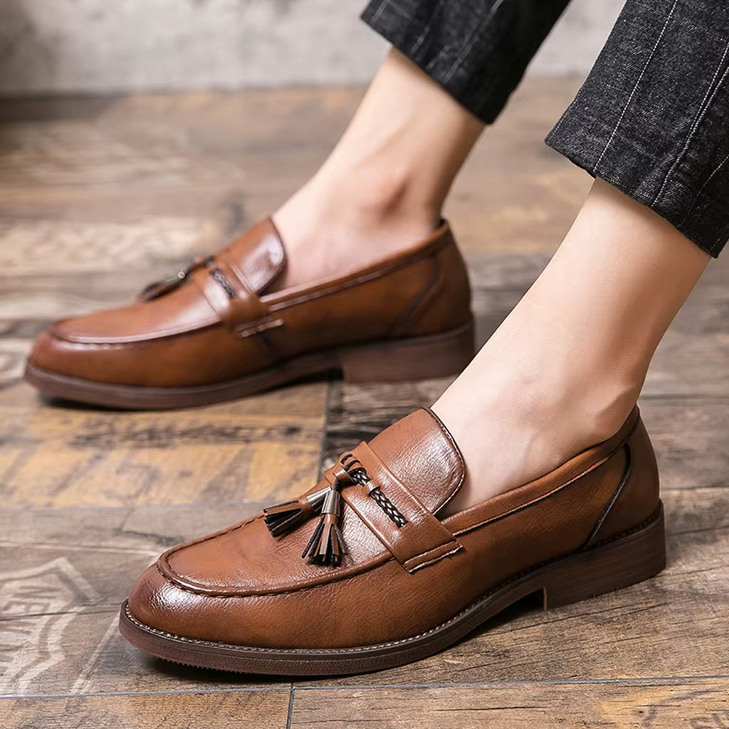 Eleganter Leder-Loafer mit Quaste für Herren