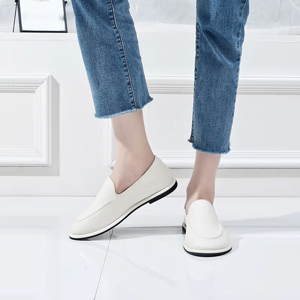 Leder Slipper Mokassin für Damen