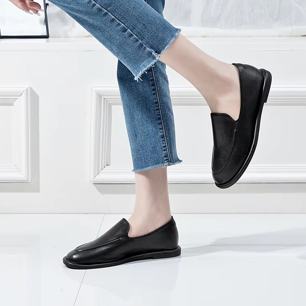 Leder Slipper Mokassin für Damen