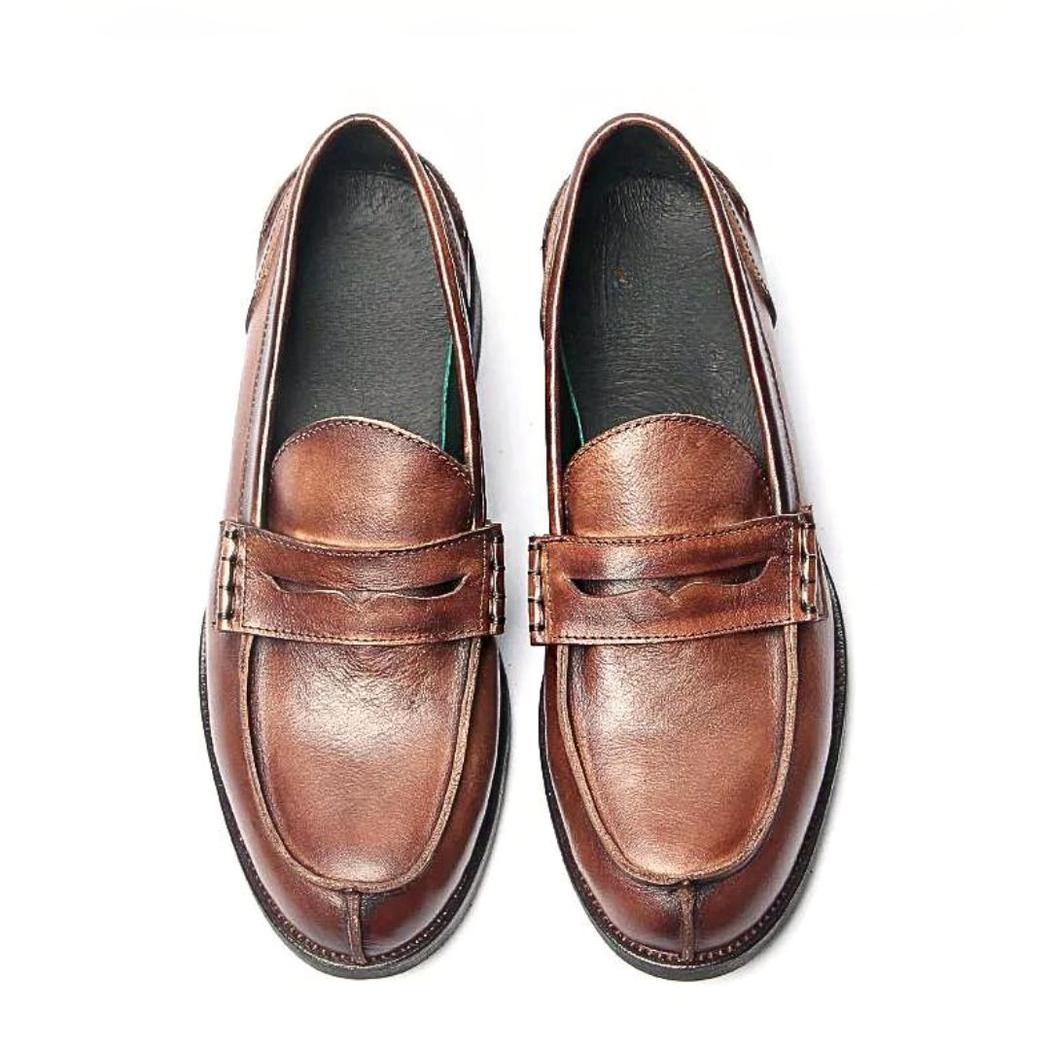 Loafer aus echtem Leder in Braun oder Schwarz für Herren