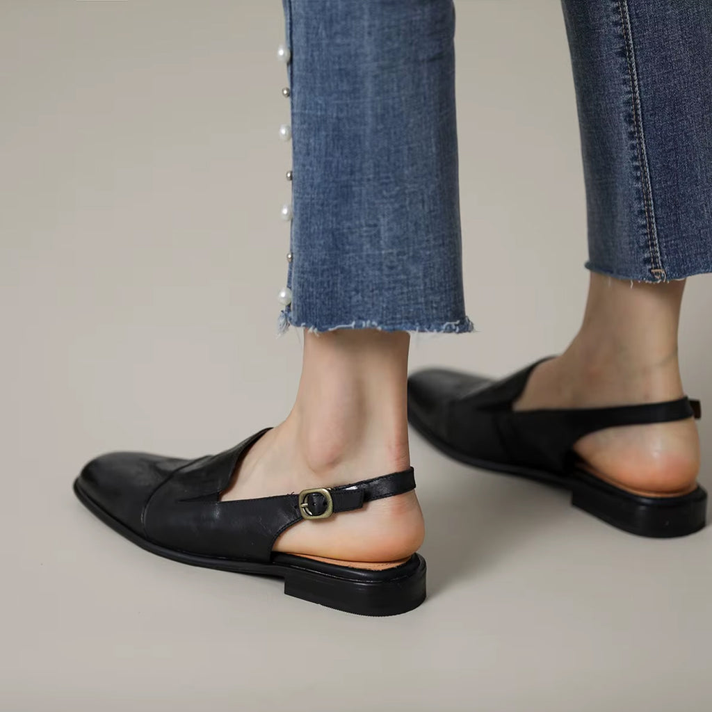 Leder-Mokassin-Mule für Damen