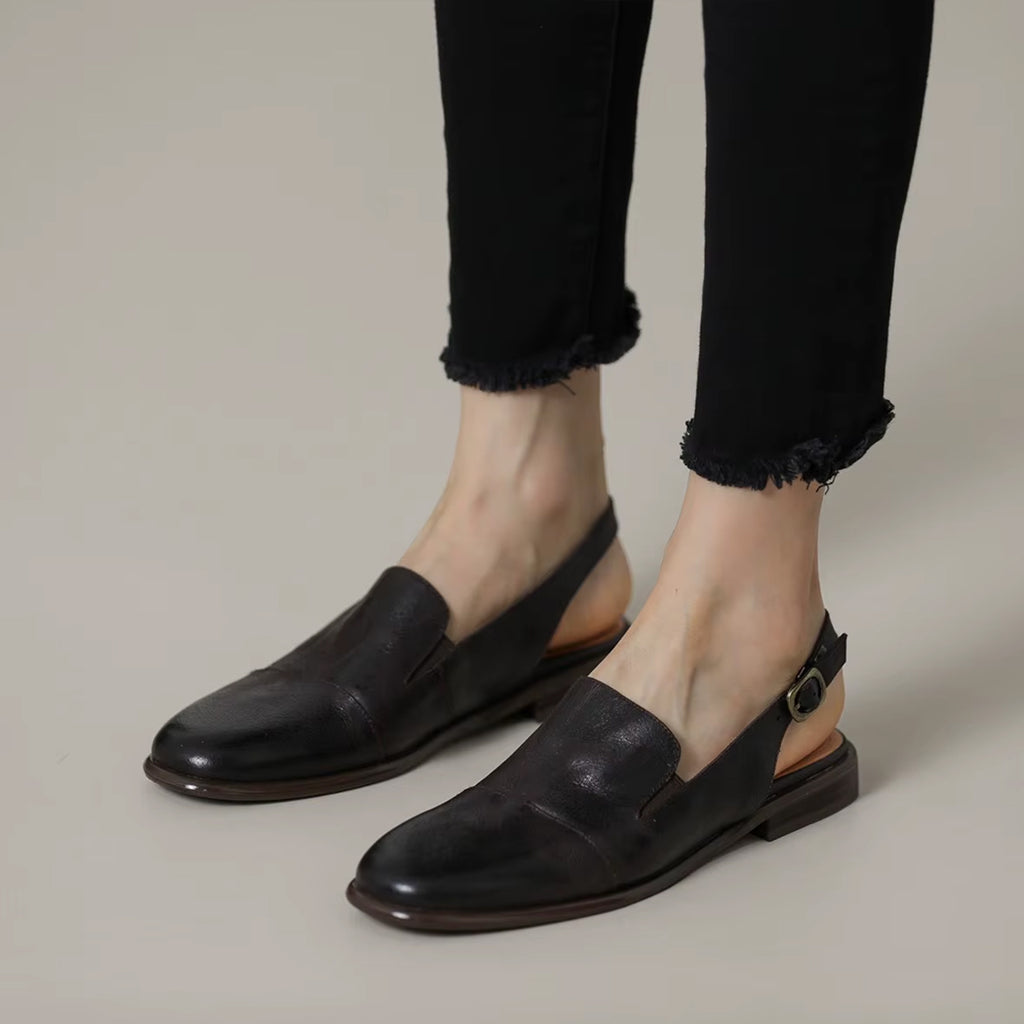 Leder-Mokassin-Mule für Damen