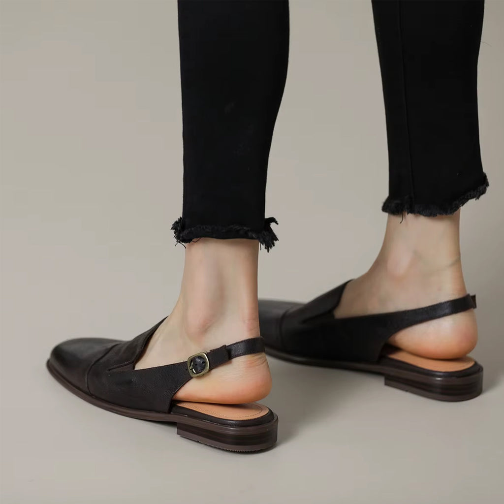 Leder-Mokassin-Mule für Damen
