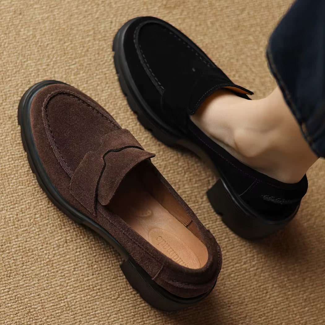 Plateau-Loafer aus Wildleder