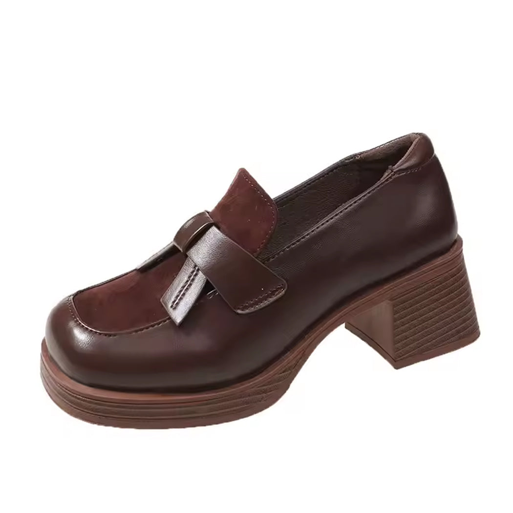 Plateau-Loafer mit Absatz im Vintage-Stil