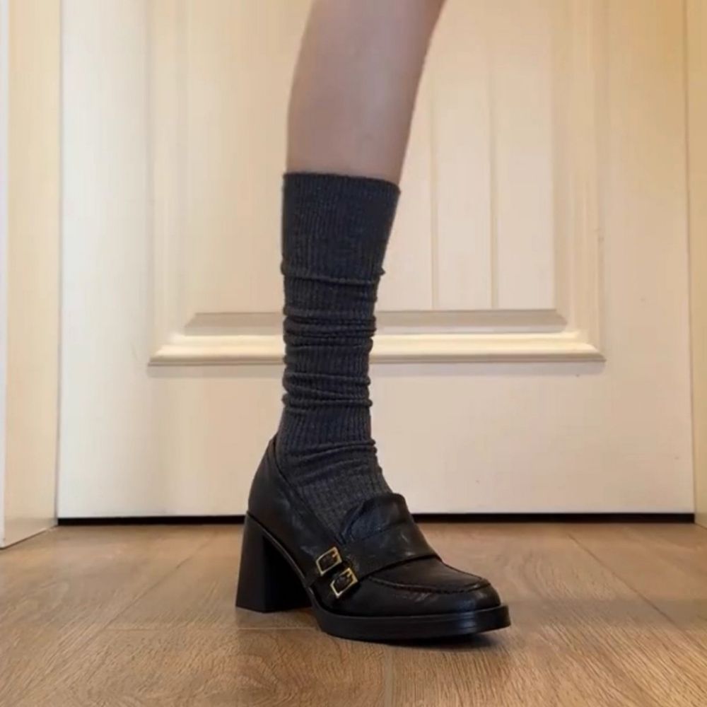 High-Heel-Mokassins für Damen