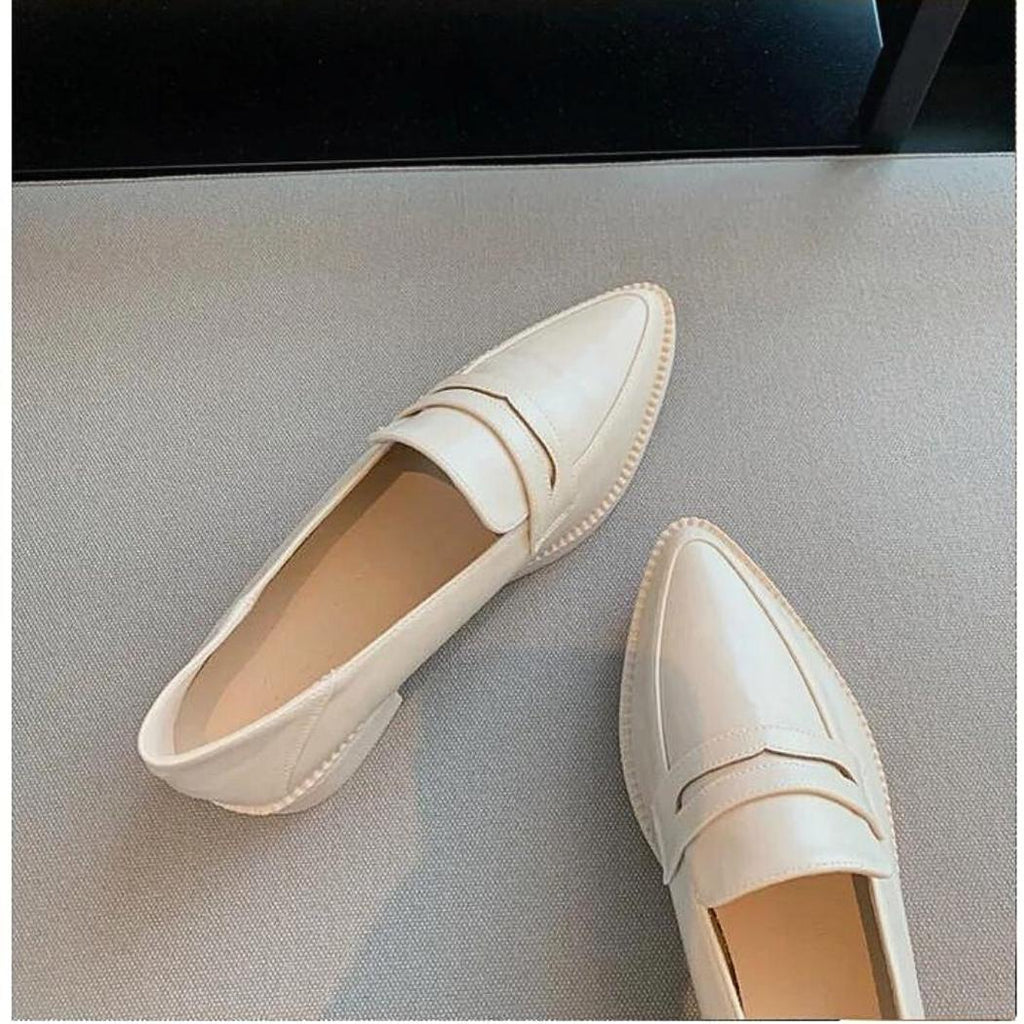Loafer mit Blockabsatz und Sohle aus Kunstleder