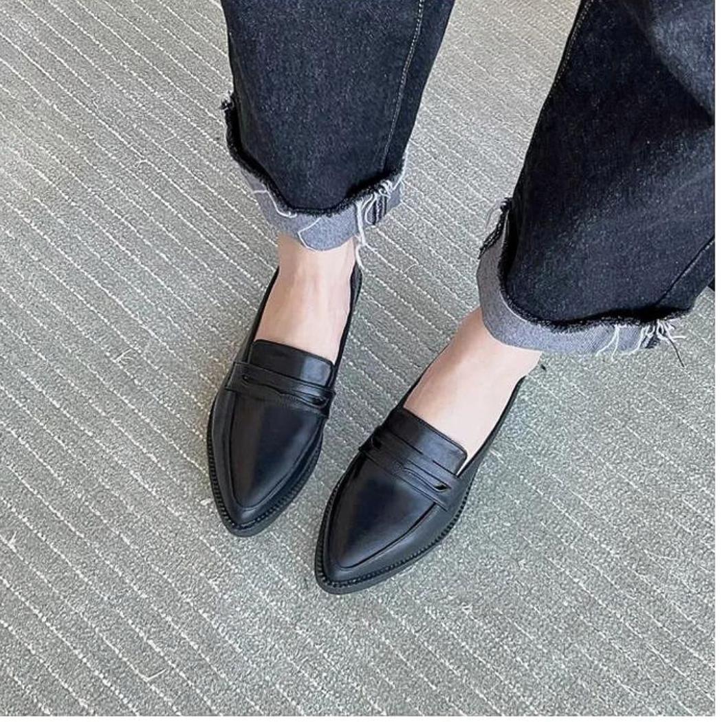 Loafer mit Blockabsatz und Sohle aus Kunstleder