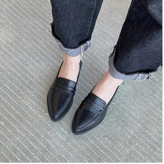Loafer mit Blockabsatz und Sohle aus Kunstleder, Schwarz