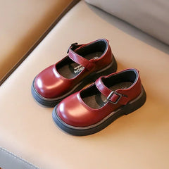 Klassische Loafer in Lederoptik für Mädchen, Burgund