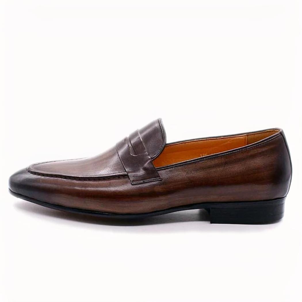 Loafer aus Echtleder in Dunkelbraun für Herren