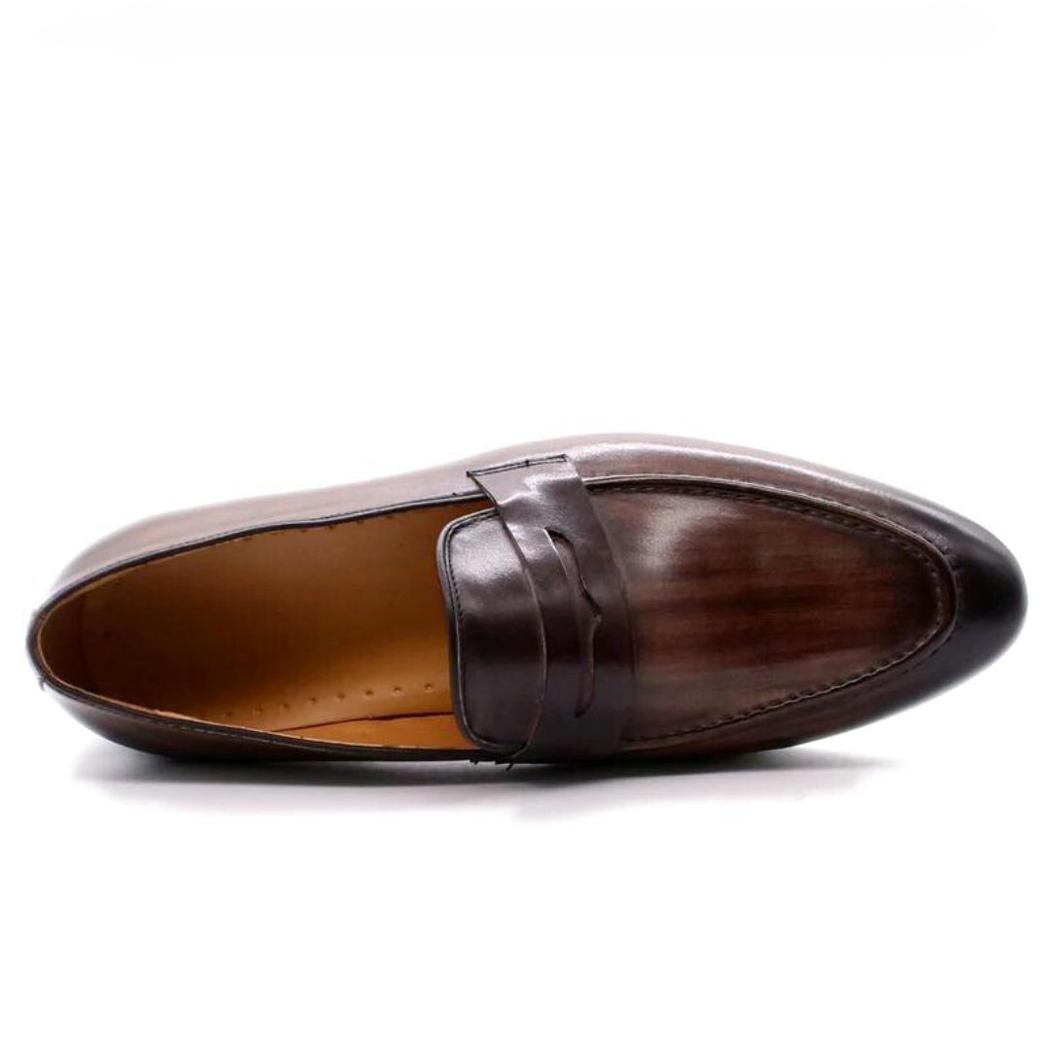 Loafer aus Echtleder in Dunkelbraun für Herren