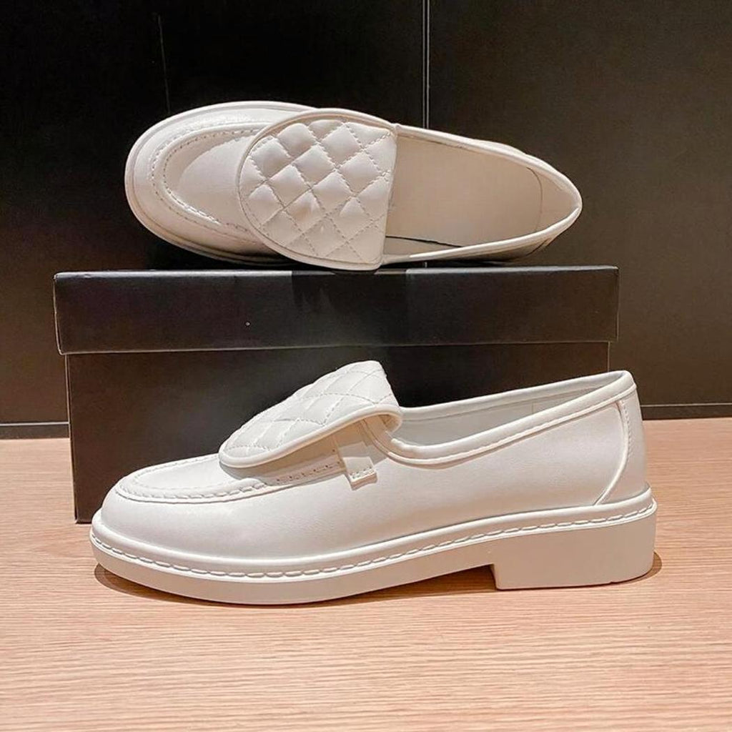 Loafer mit gesteppter Oberseite und Blockabsatz für Damen