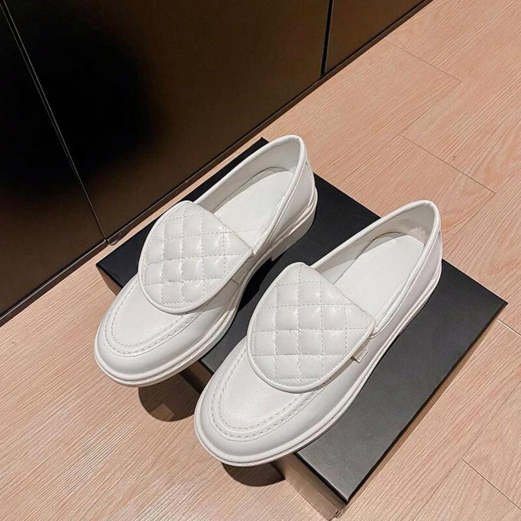 Loafer mit gesteppter Oberseite und Blockabsatz für Damen