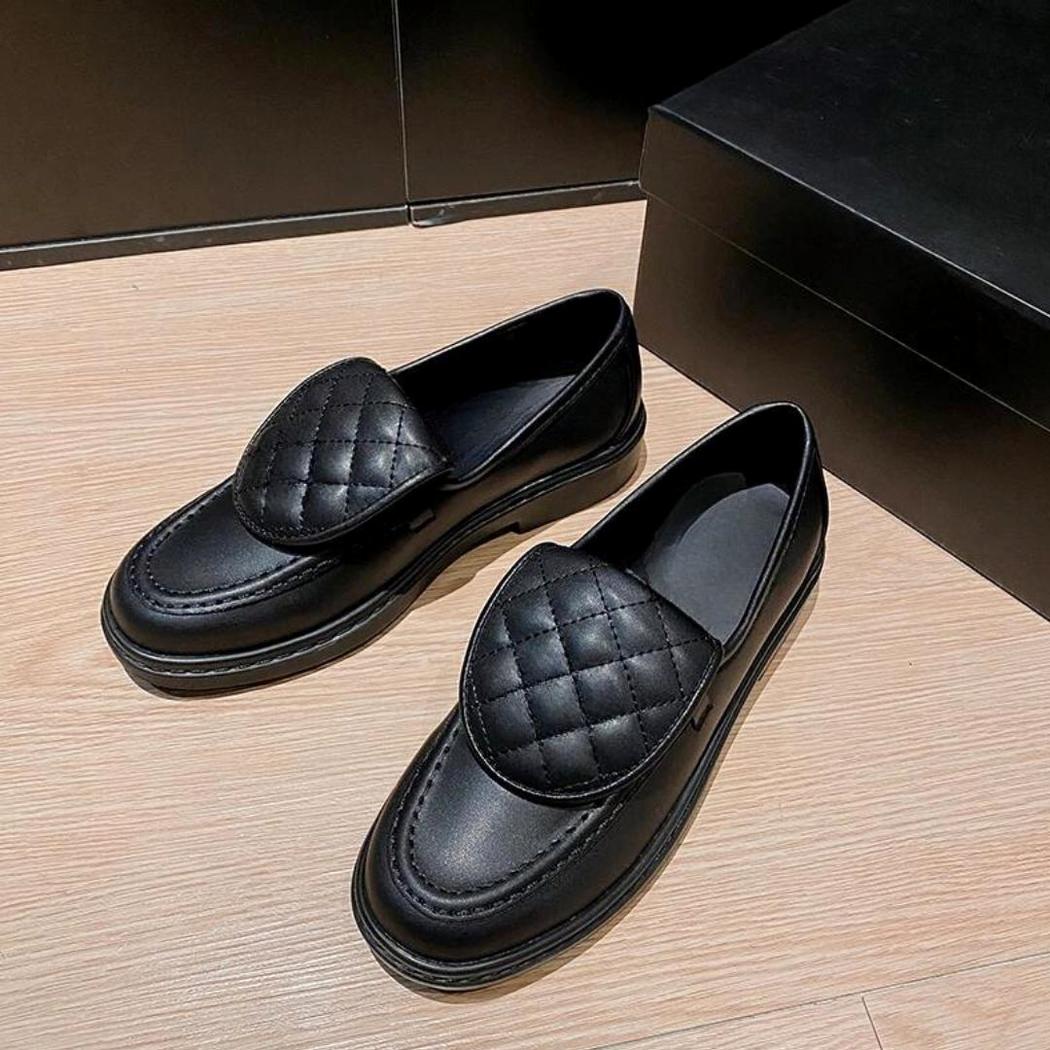 Loafer mit gesteppter Oberseite und Blockabsatz für Damen