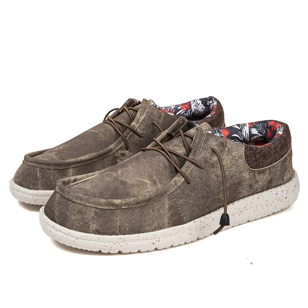 Loafer mit Blumenfutter für Herren aus Stoff
