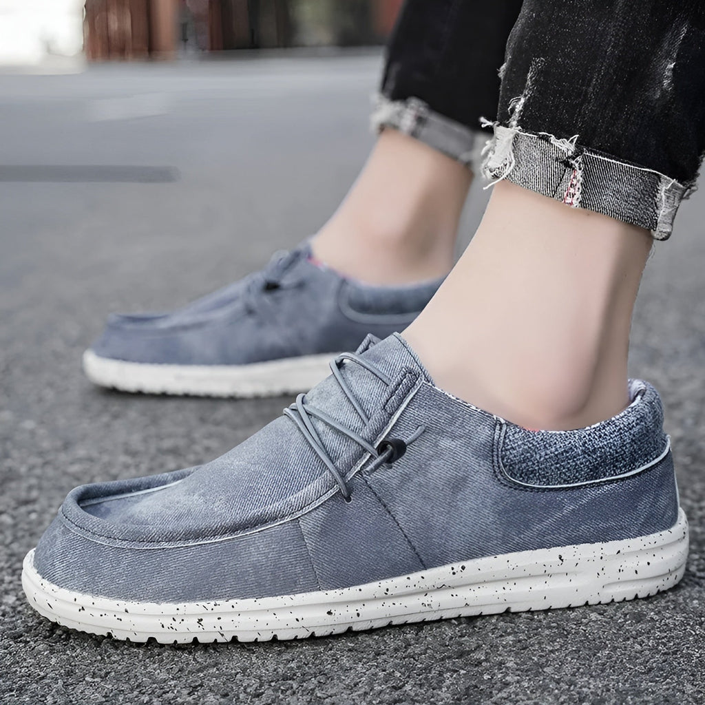 Loafer mit Blumenfutter für Herren aus Stoff