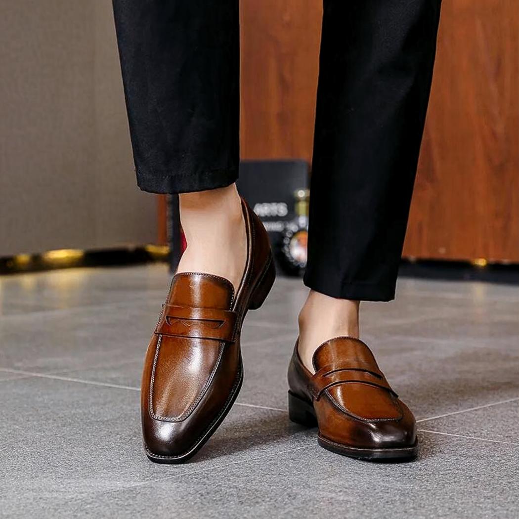 Elegante Loafer aus echtem Leder für Herren