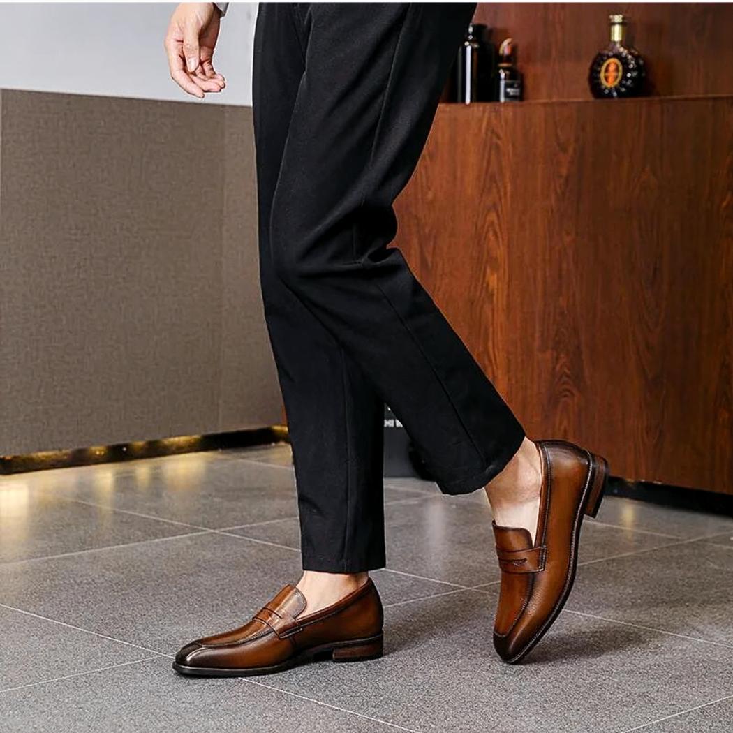 Elegante Loafer aus echtem Leder für Herren