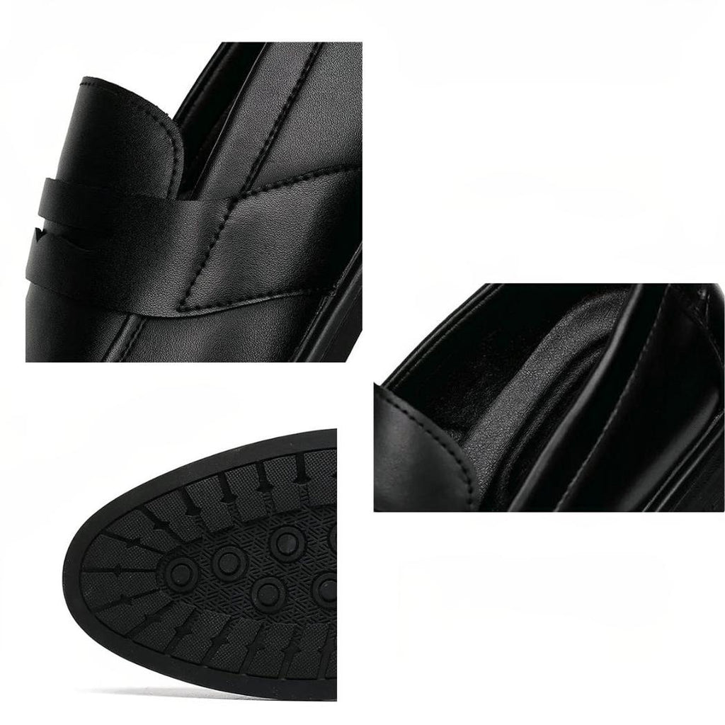 Klassische schwarze Loafer aus Kunstleder für Herren
