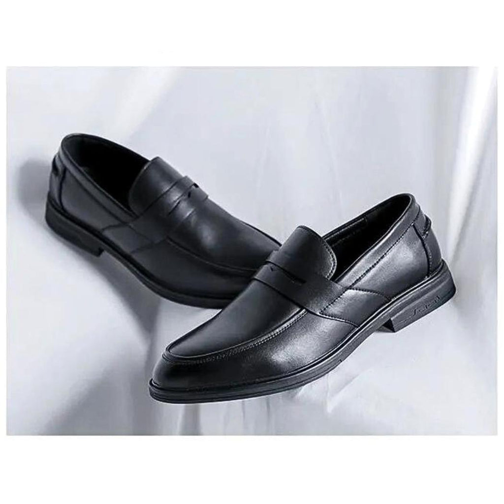 Klassische schwarze Loafer aus Kunstleder für Herren
