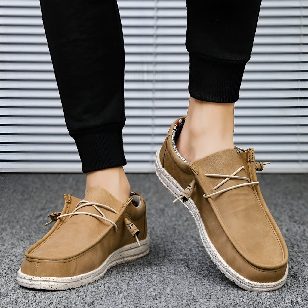 Loafer aus Kunstleder in Braun und Blau für Herren