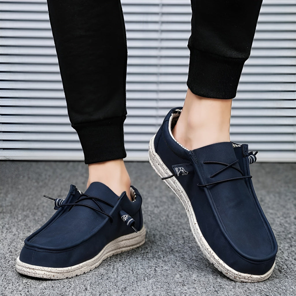 Loafer aus Kunstleder in Braun und Blau für Herren