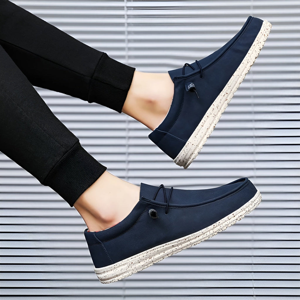 Loafer aus Kunstleder in Braun und Blau für Herren