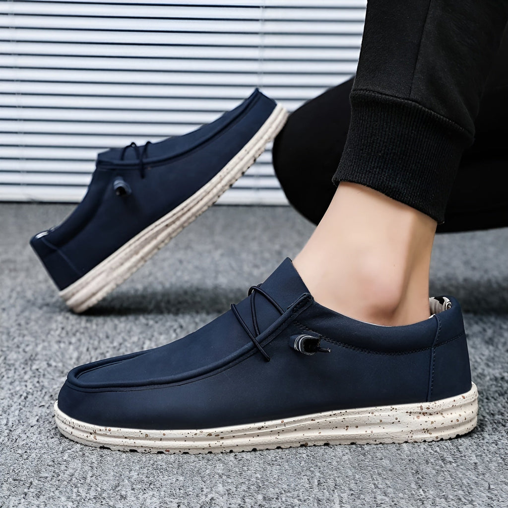 Loafer aus Kunstleder in Braun und Blau für Herren